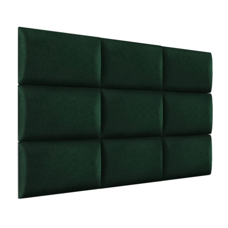 Upholstered Wall Panel Headboard Plush Velvet Velour Dark Green