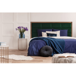 Upholstered Wall Panel Headboard Plush Velvet Velour Dark Green