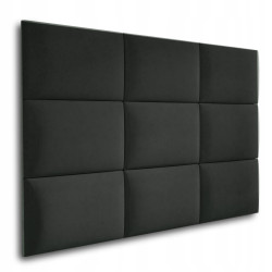 Upholstered Wall Panels Headboard Plush Velvet Velour Charcoal