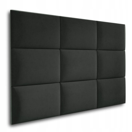 Upholstered Wall Panels Headboard Plush Velvet Velour Charcoal